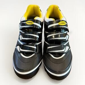 Tiebao Road Mens Black White Yellow Cycling Shoes Size 10 NWT New